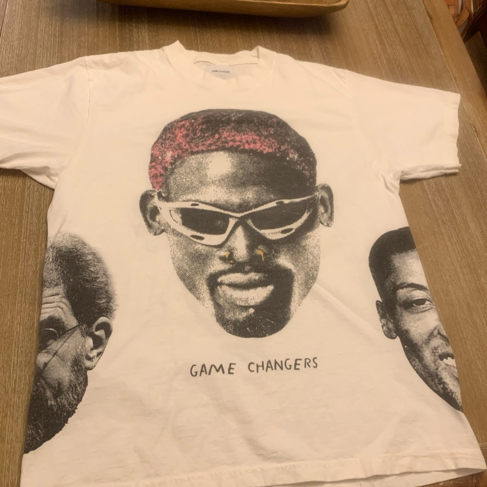 White Graphic Tee with Game Changers Design